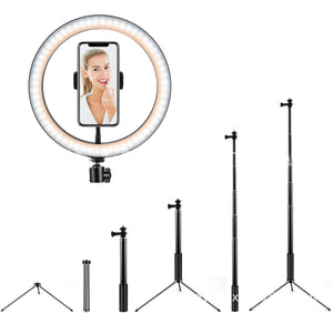 Illuminate Your Creativity with the Compatible with Apple 10 LED Ring Light Tripod Stand