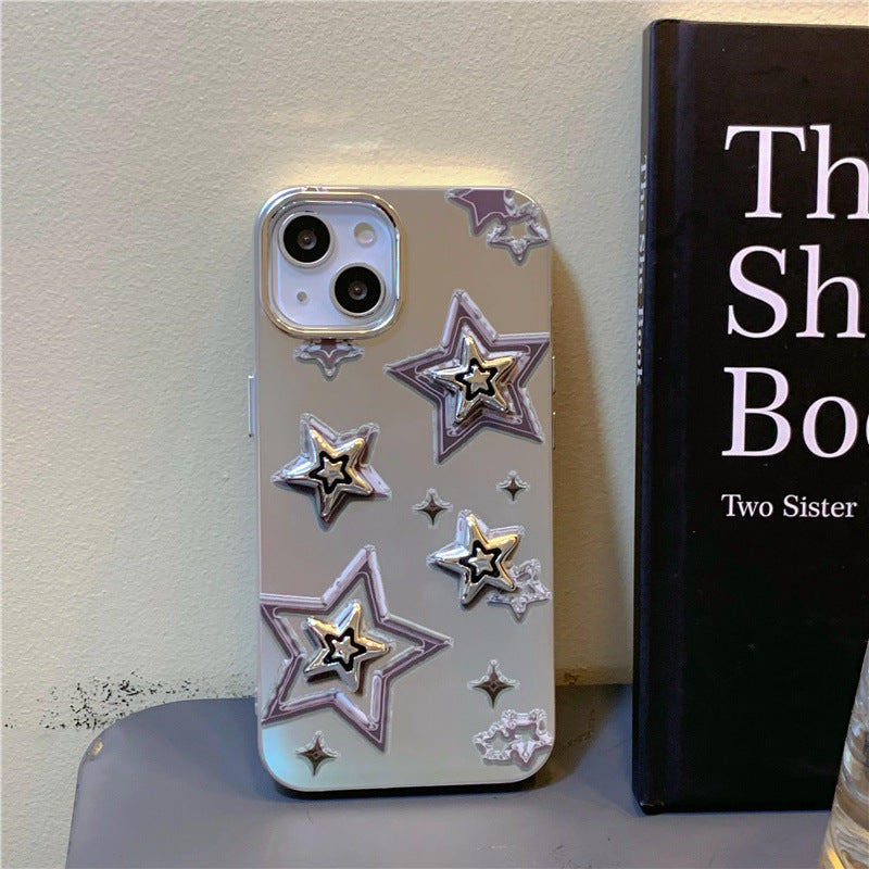 Electroplating Three-dimensional Sweet Cool Star Phone Case
