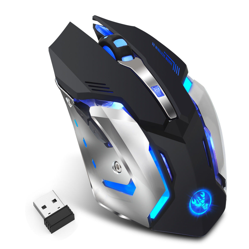 Wireless 2.4GPI gaming glowing mouse