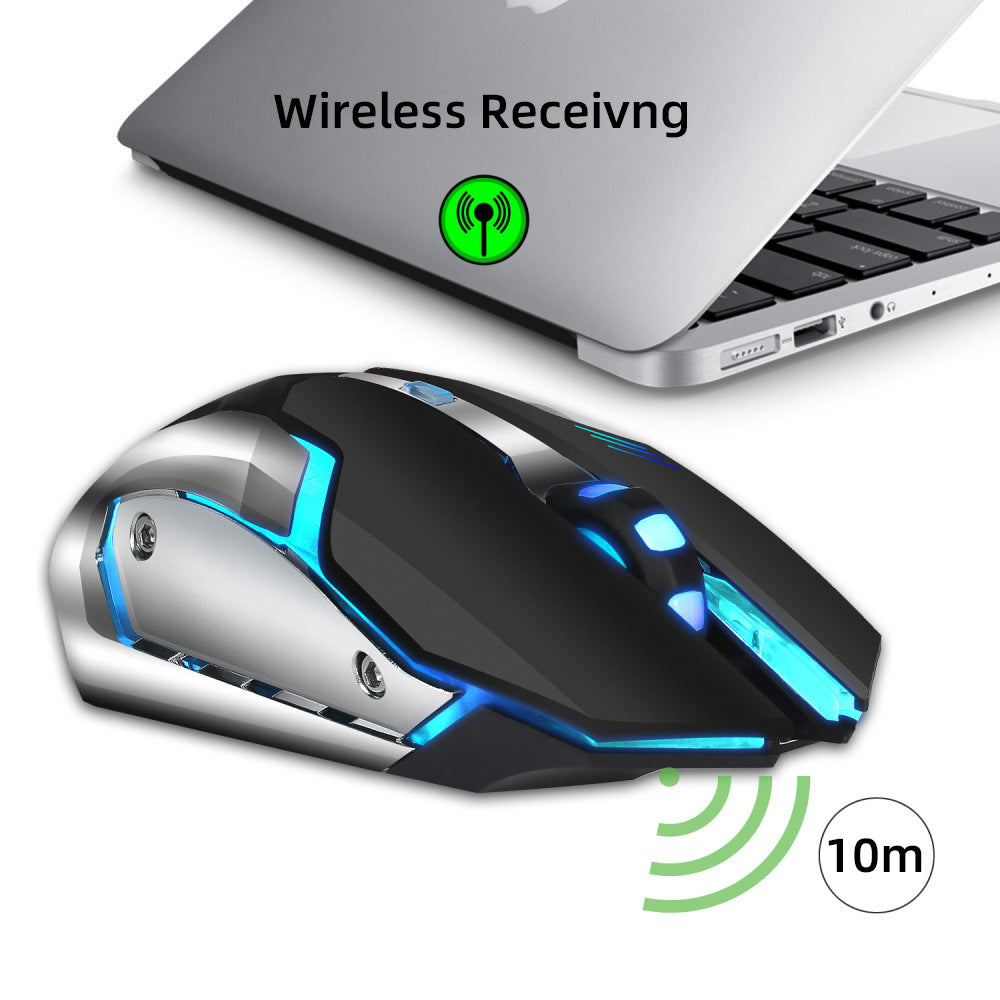 Wireless 2.4GPI gaming glowing mouse