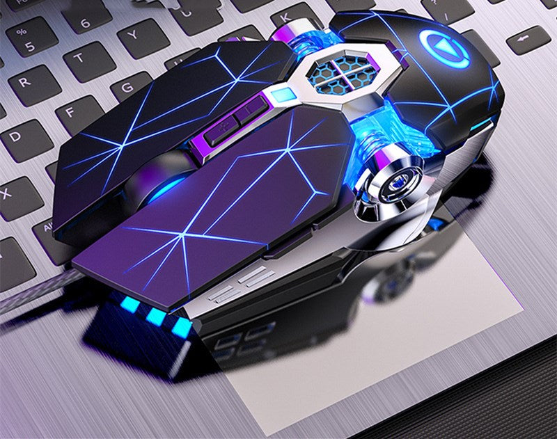 Silver carving ghost gaming mechanical mouse