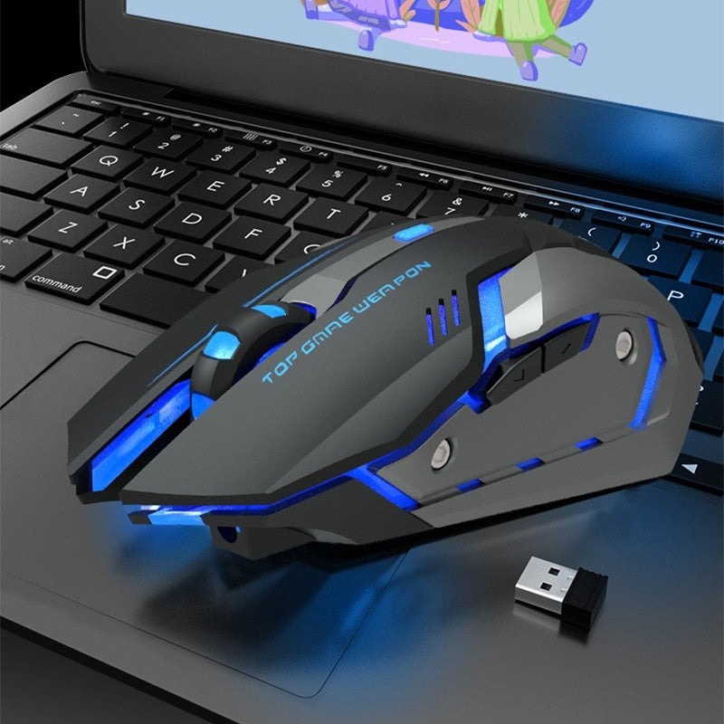 Wireless Mute Luminous Machinery Mouse