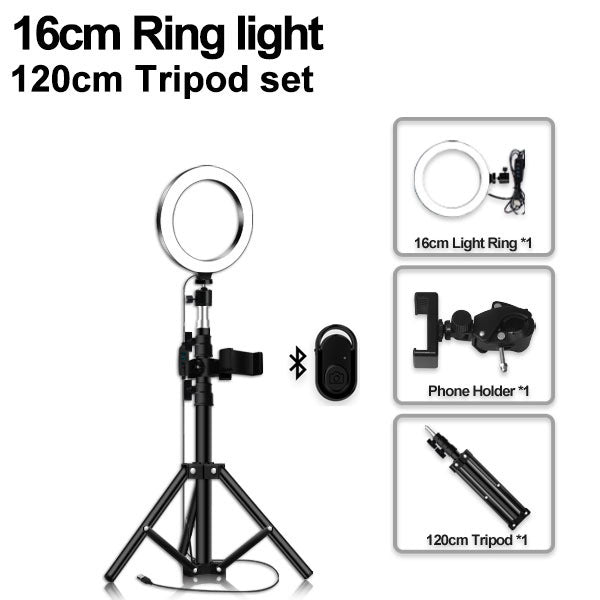 Floor-Standing Portable Tripod Fill Ring Light