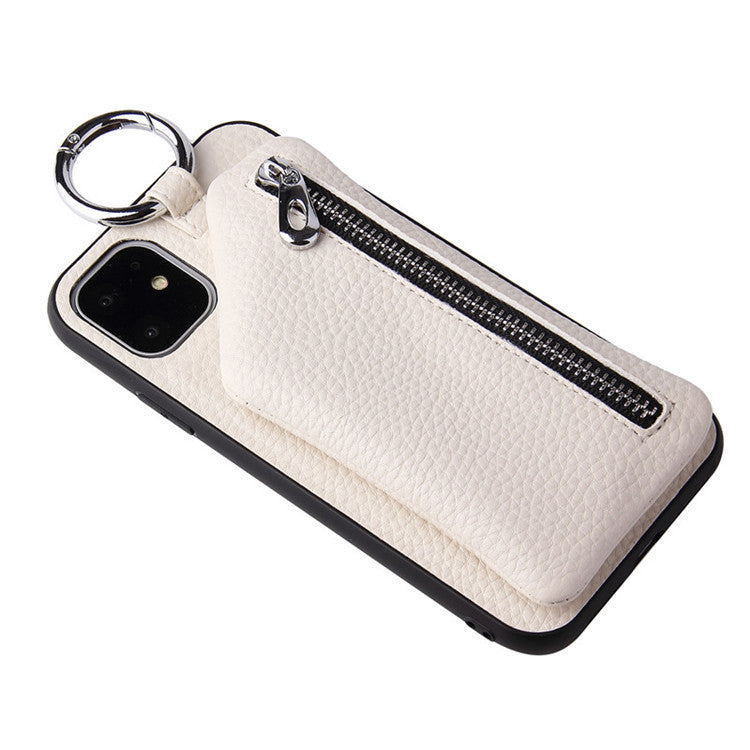 PU Leather Strap Cord Coin Purse Phone Case