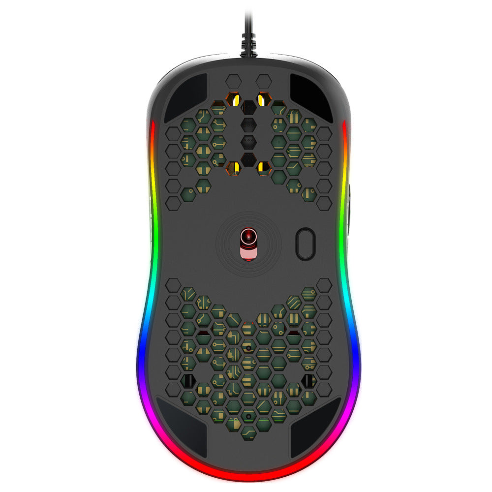 Mechanical Wired Gaming Mouse With RGB Glow