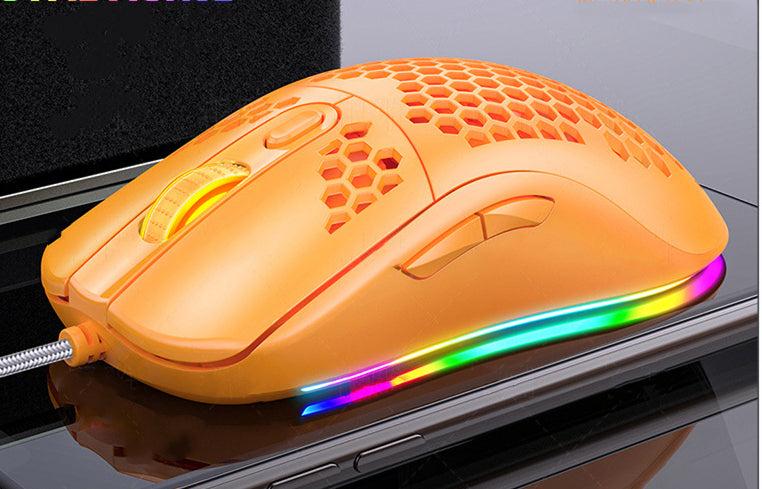 Mechanical Wired Gaming Mouse With RGB Glow