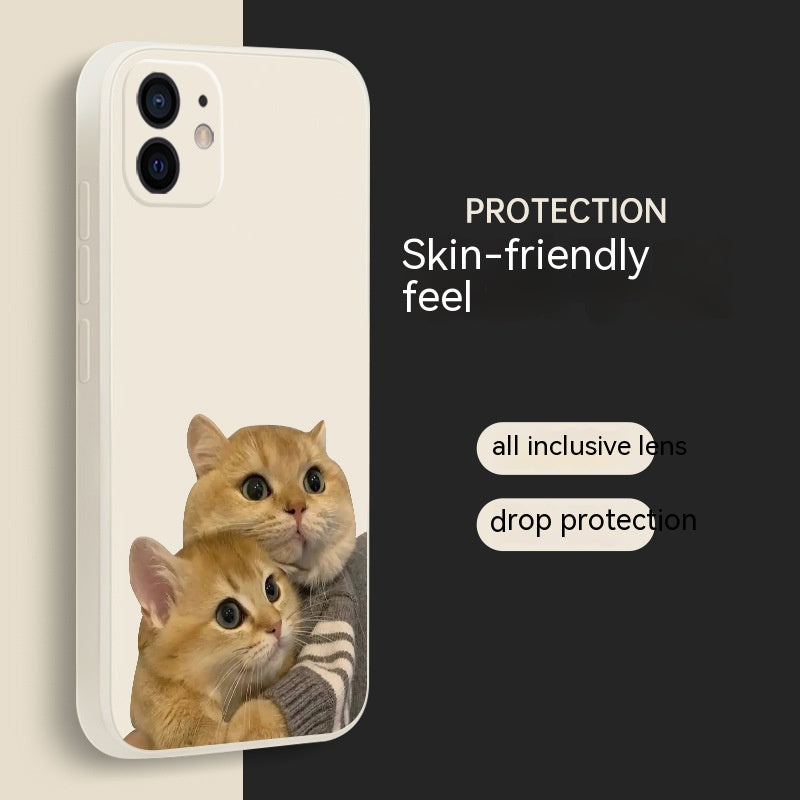 Cute Cat Phone Case Couple Love Silicone