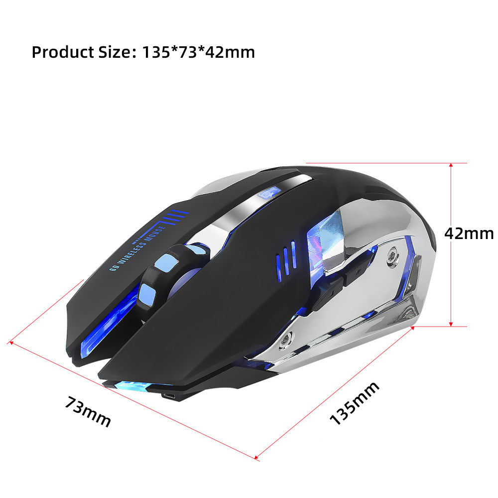 Wireless 2.4GPI gaming glowing mouse