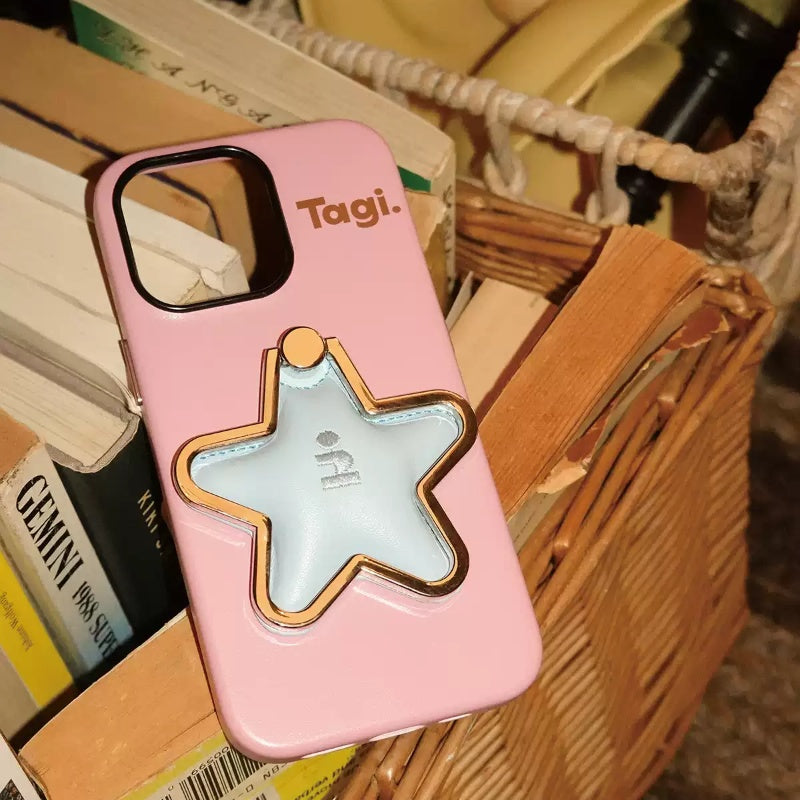 Embroidered Leather Denim Five-pointed Star