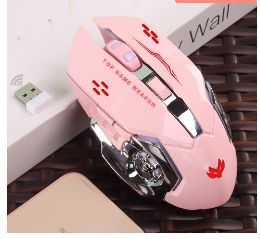 Wireless Mute Luminous Machinery Mouse
