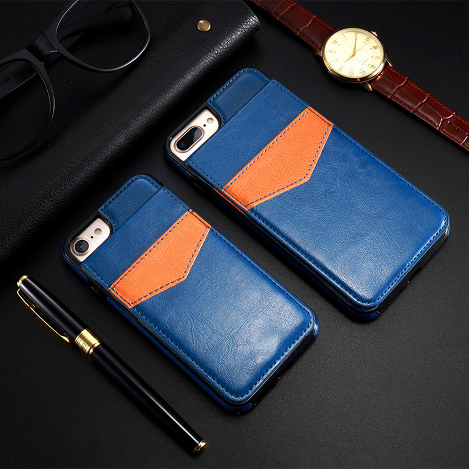 Retro Leather Wallet Card Slot Holder Phone Case