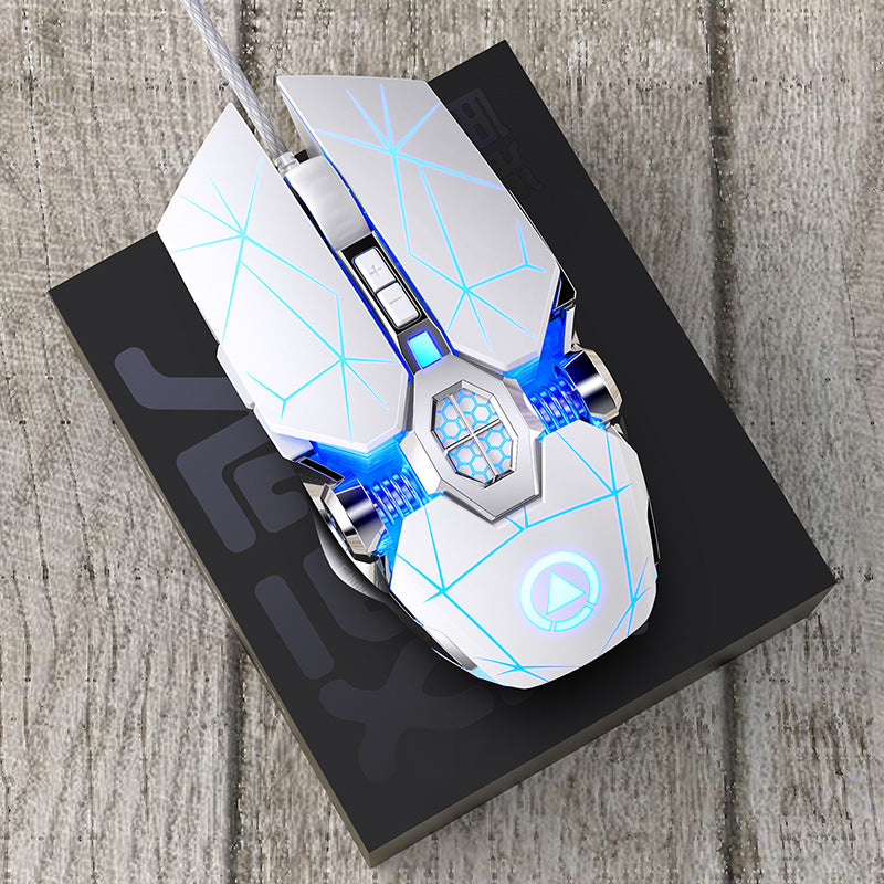 Silver carving ghost gaming mechanical mouse