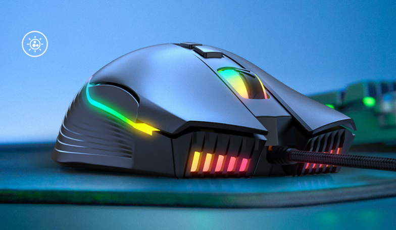 Seven-speed DPI adjustable RGB light Mouse