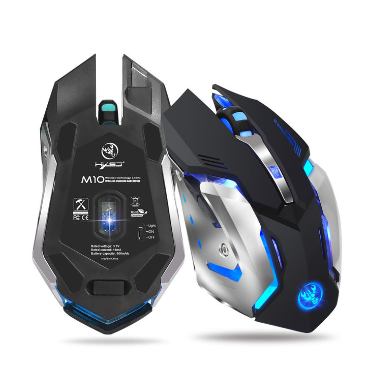 Wireless 2.4GPI gaming glowing mouse