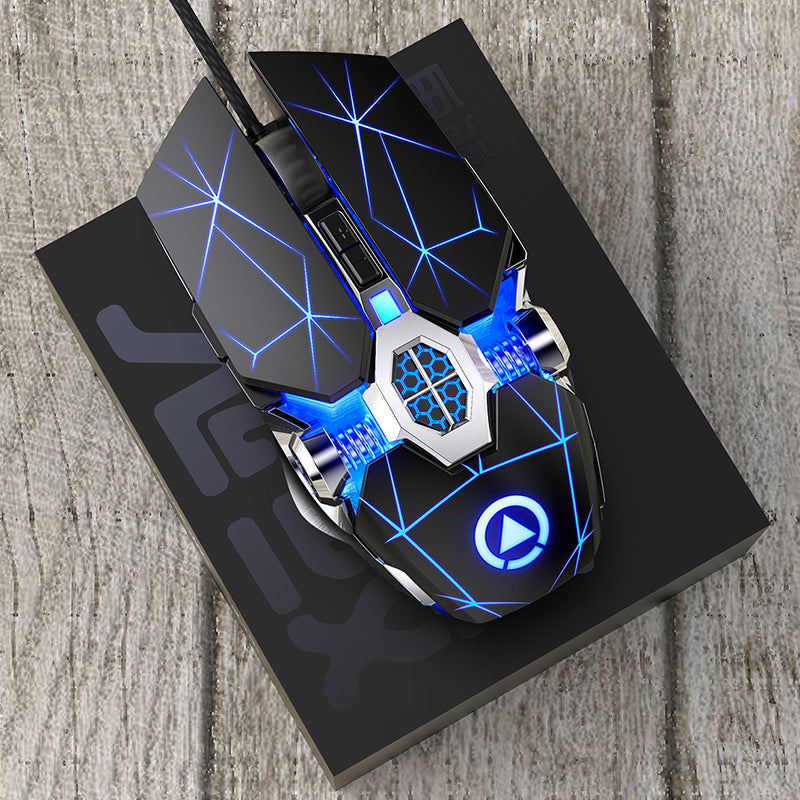 Silver carving ghost gaming mechanical mouse