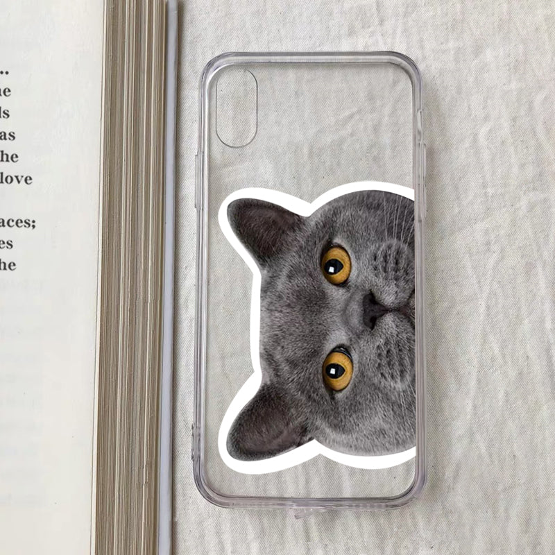 Transparent Cat Printing Protective Cover