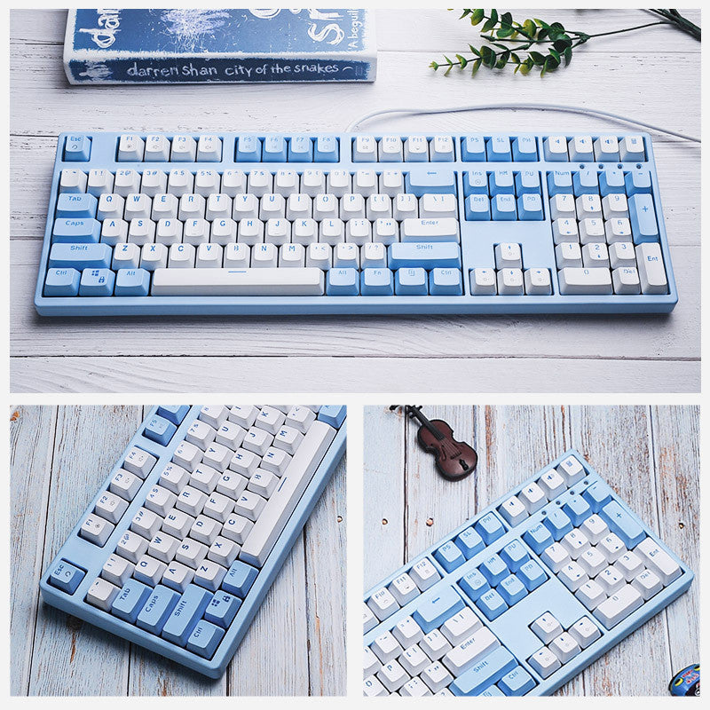 Mechanical Sea Rhyme Light Blue Keyboard