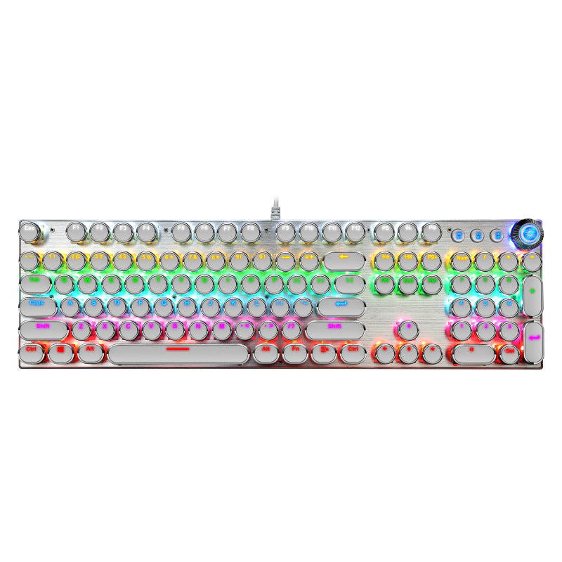 104-key Multimedia Green Axis Wired Gaming Keyboard