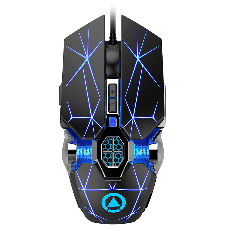 Silver carving ghost gaming mechanical mouse