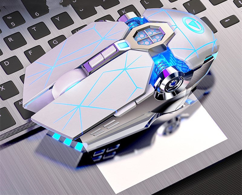 Silver carving ghost gaming mechanical mouse