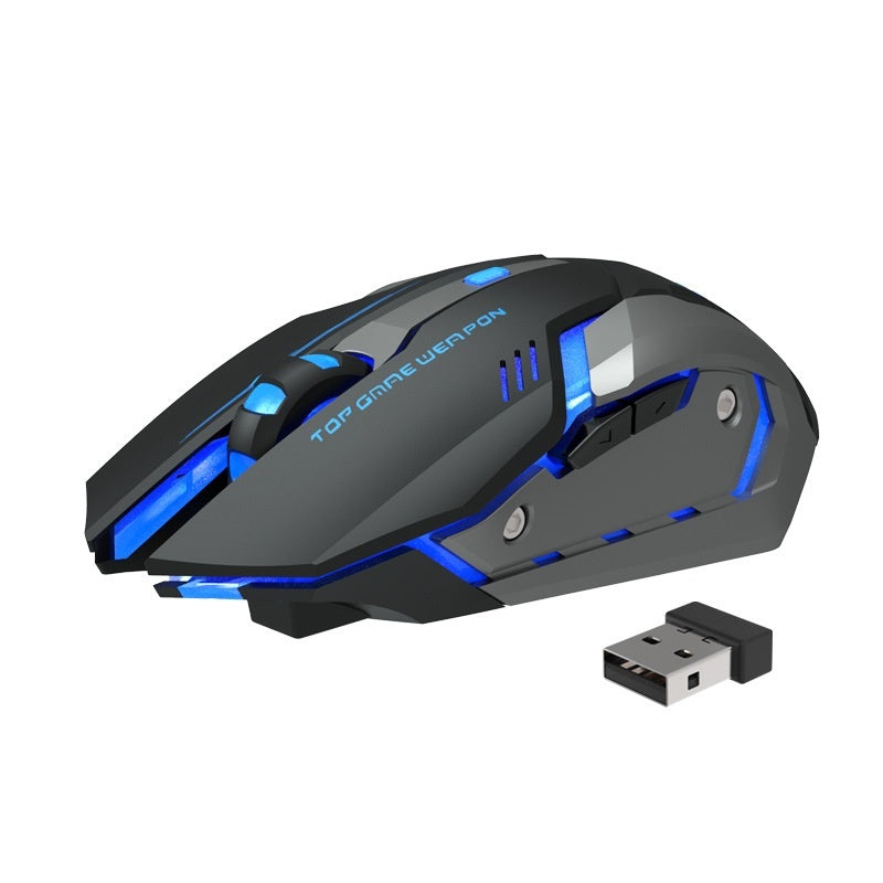 Wireless Mute Luminous Machinery Mouse