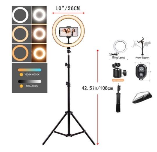 Ring Tripod Round Fill Light 3 Colors