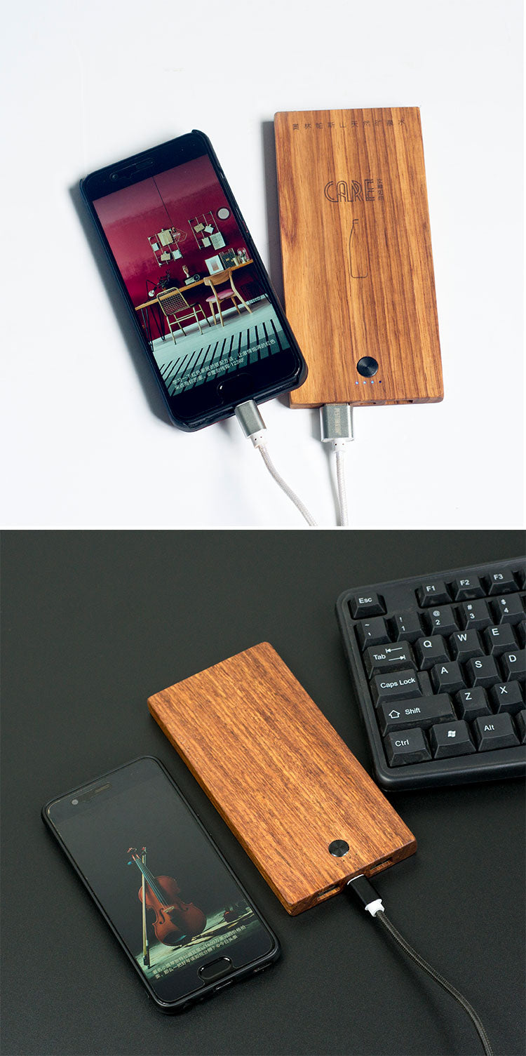 Wooden Fast Charge Mobile Power Bank