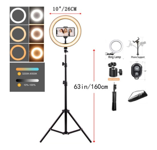 Ring Tripod Round Fill Light 3 Colors