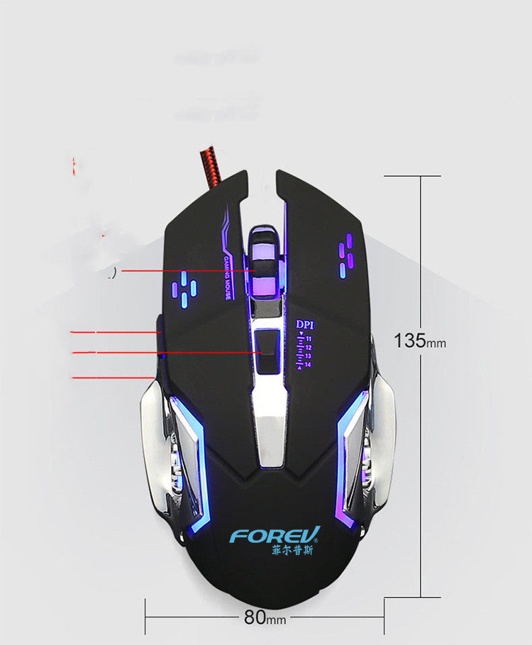 Mechanical Wired Luminous USB Gaming Mouse