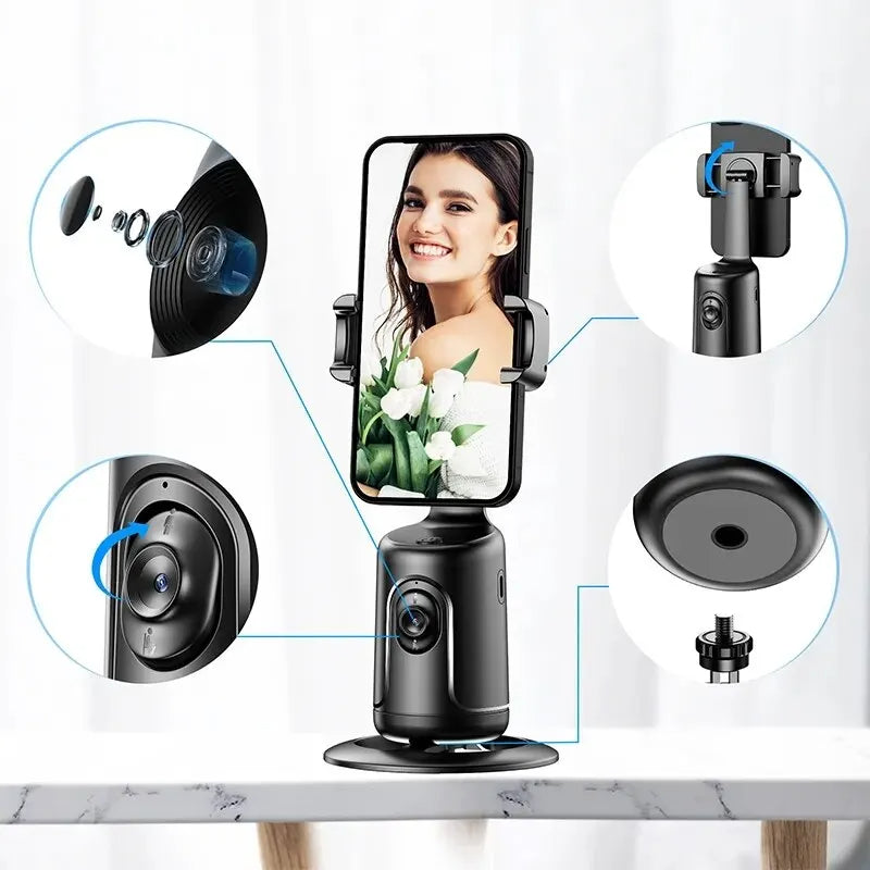 360 Auto Face Tracking Gimbal AI Smart Tripod