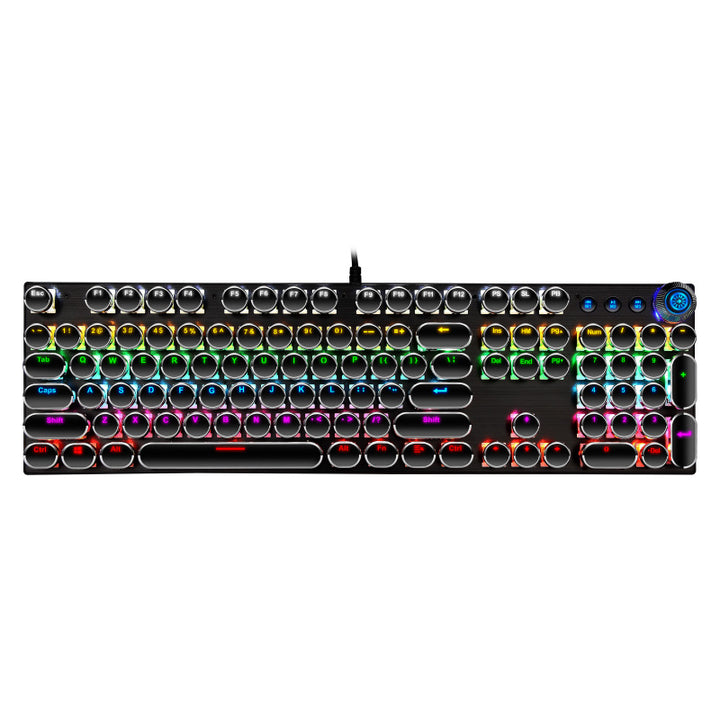 104-key Multimedia Green Axis Wired Gaming Keyboard